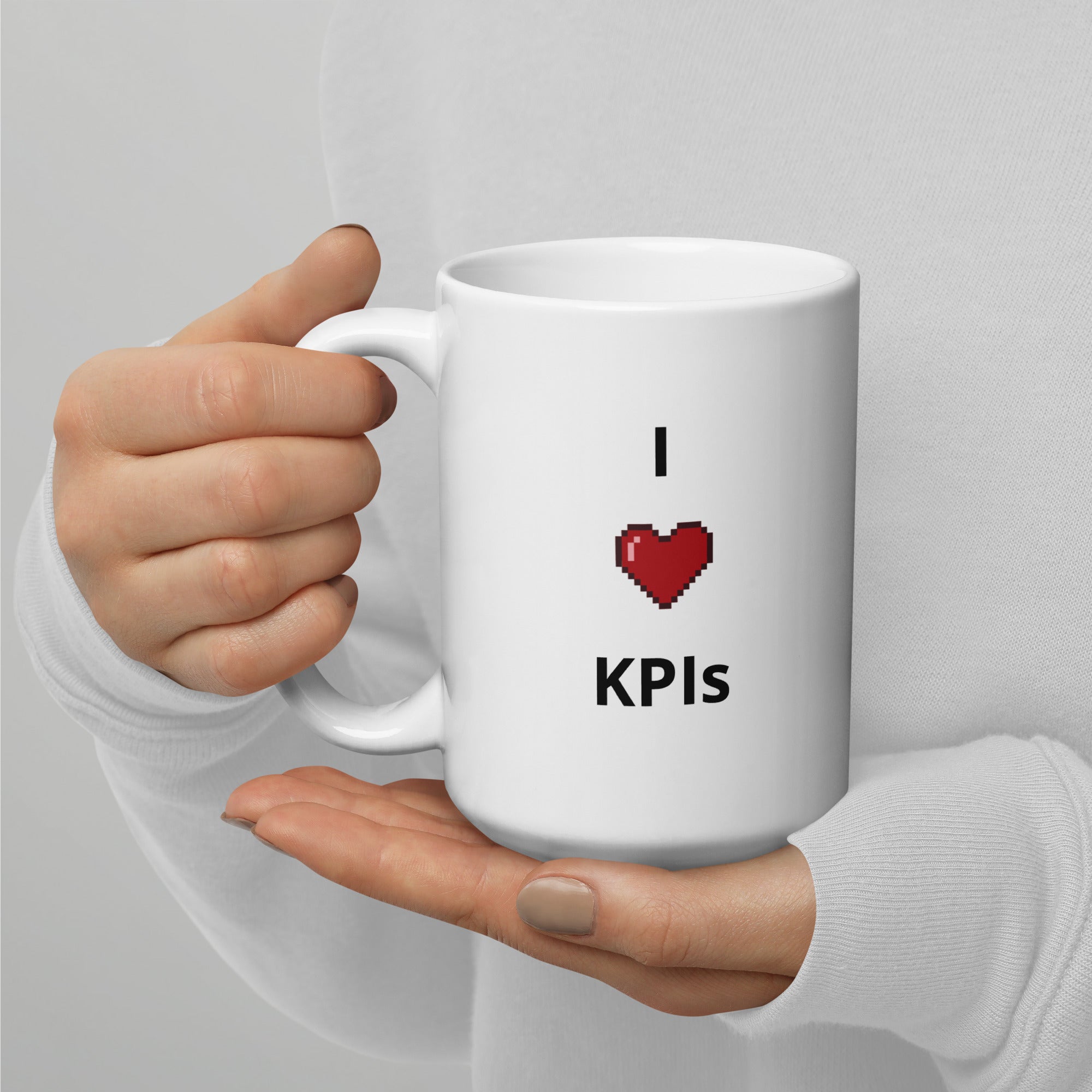 I Heart KPIs - White Glossy Mug